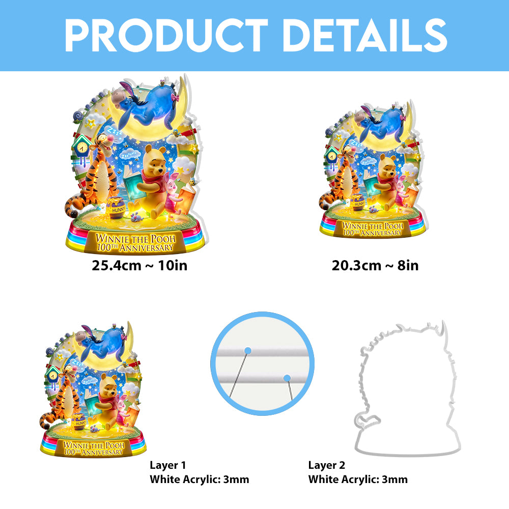 Winnie-the-Pooh 100th Anniversary Custom Shape Acrylic Light Box – TMTHU6626