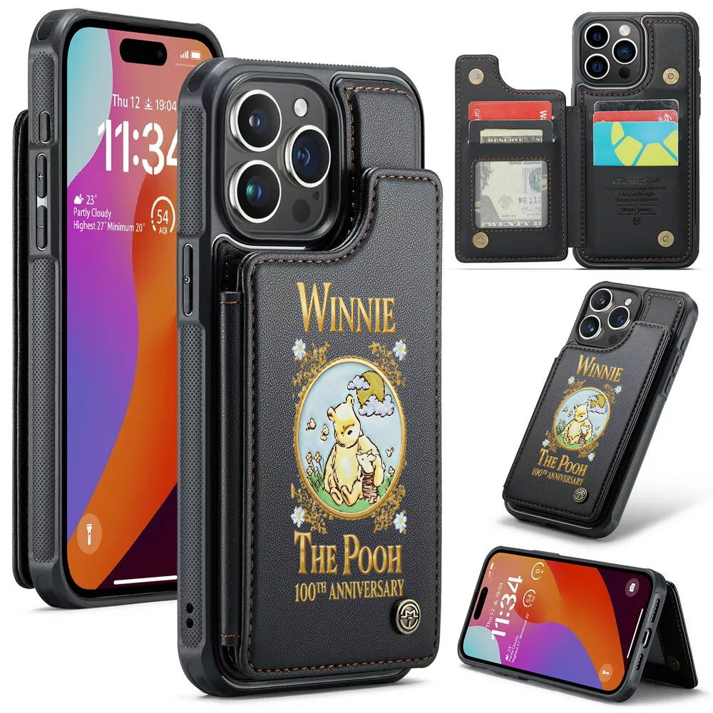 Winnie-the-Pooh 100th Anniversary Leather Wallet Phone Case – TMTHU4238