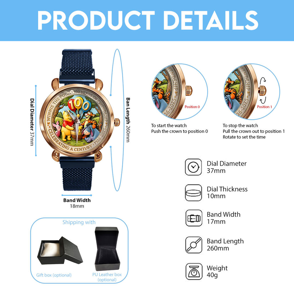Winnie-the-Pooh 100th Anniversary Mesh Strap Quartz Watch – HOATT16674