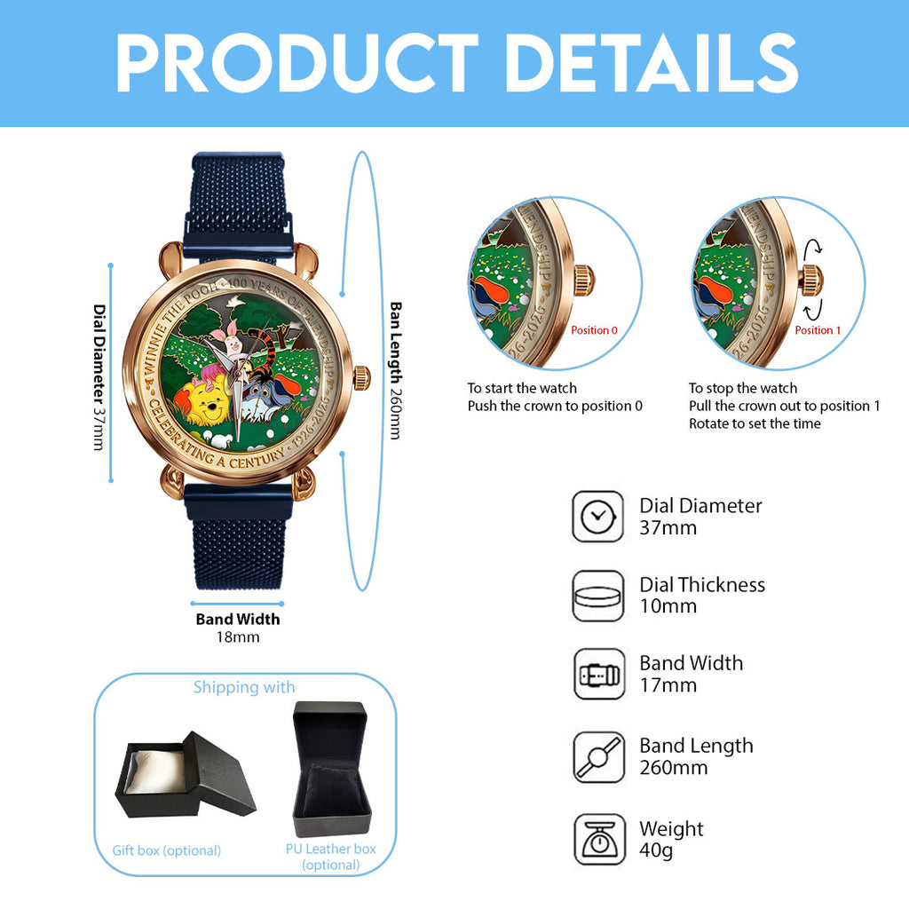 Winnie-the-Pooh 100th Anniversary Mesh Strap Quartz Watch – HOATT16754