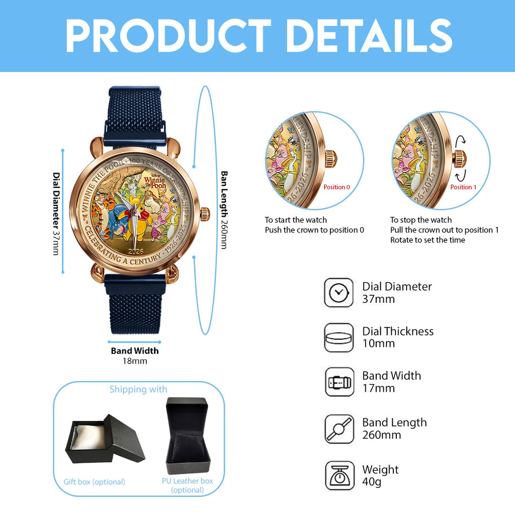 Winnie-the-Pooh 100th Anniversary Mesh Strap Quartz Watch – HOATT16800