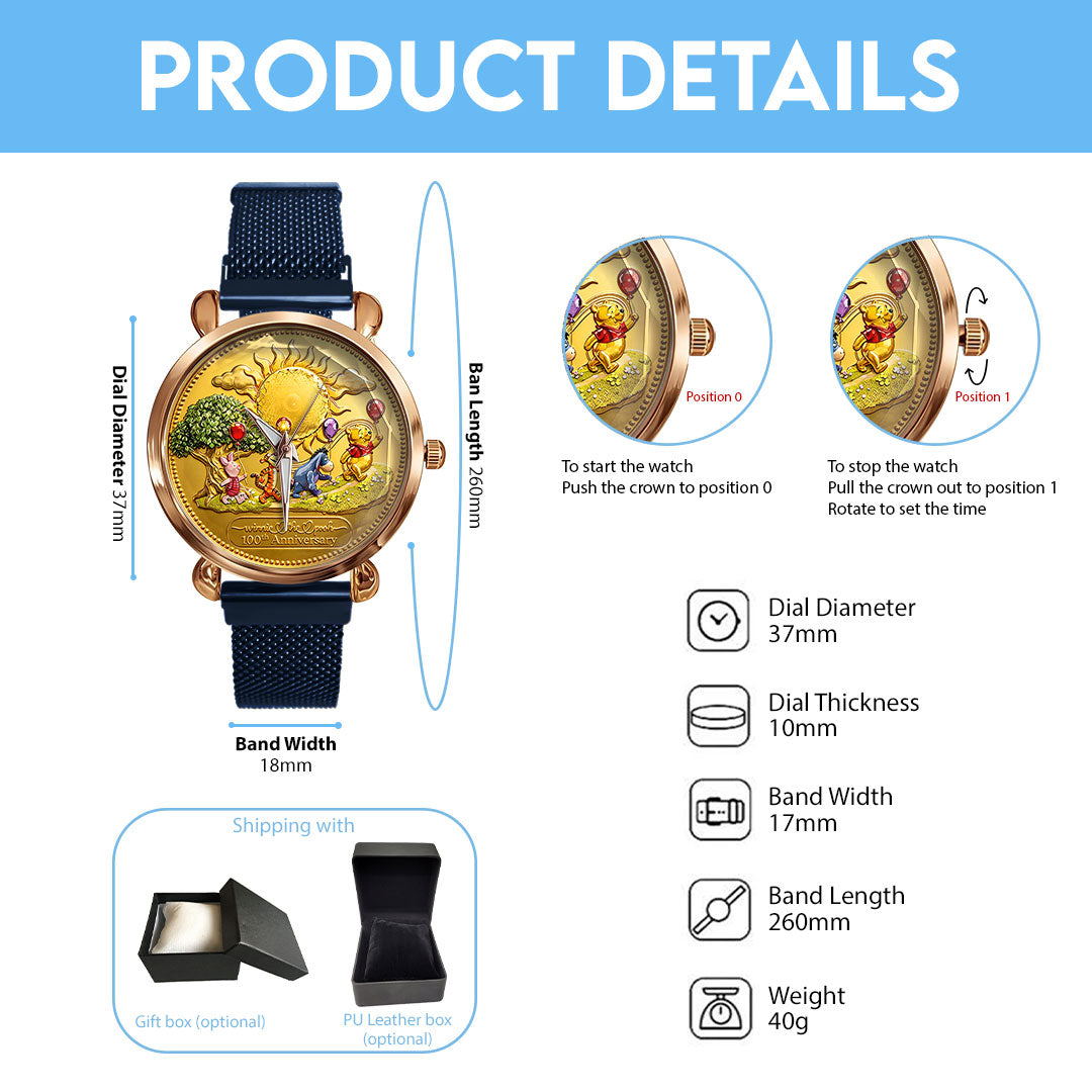 Winnie-the-Pooh 100th Anniversary Mesh Strap Quartz Watch – HOATT16976