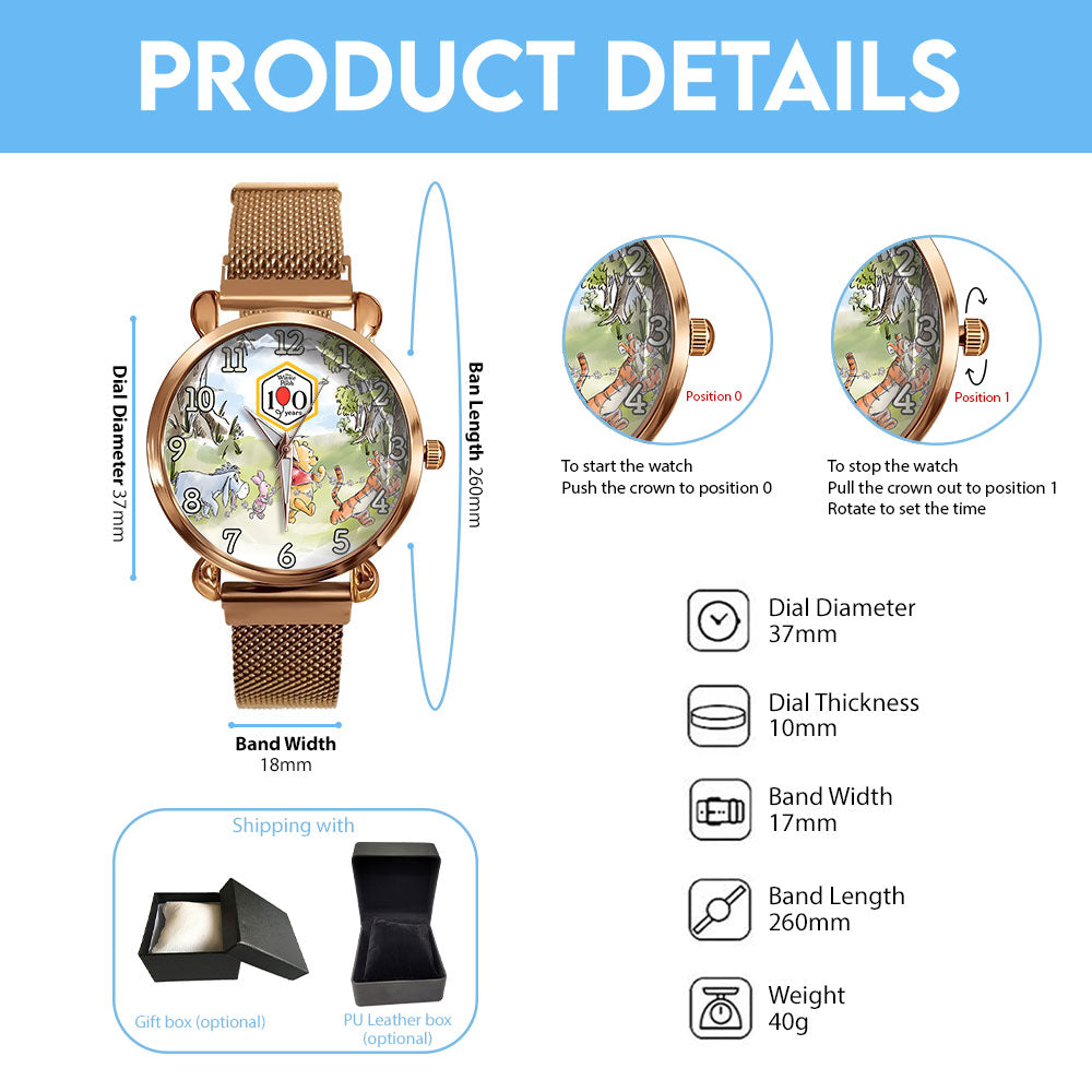 Winnie-the-Pooh 100th Anniversary Mesh Strap Quartz Watch – MAITM14900