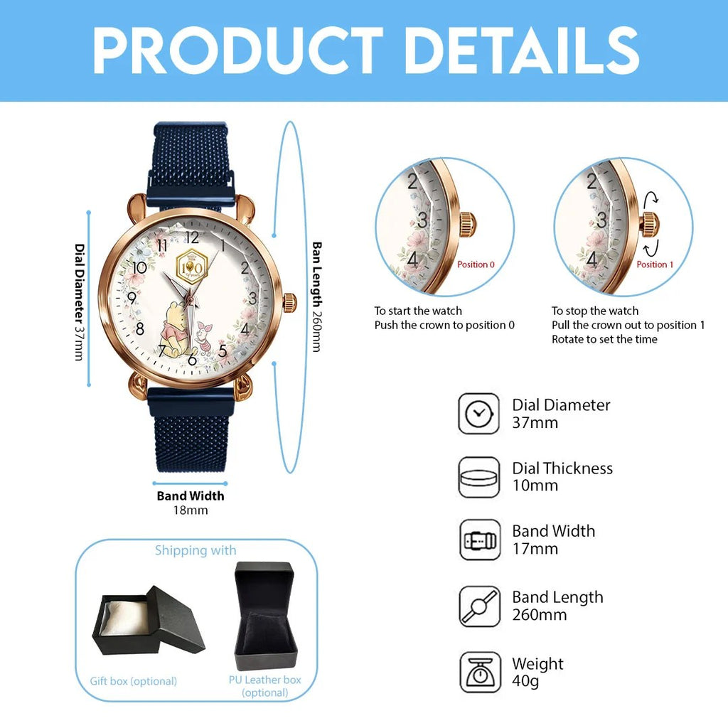 Winnie-the-Pooh 100th Anniversary Mesh Strap Quartz Watch – MAITM15452