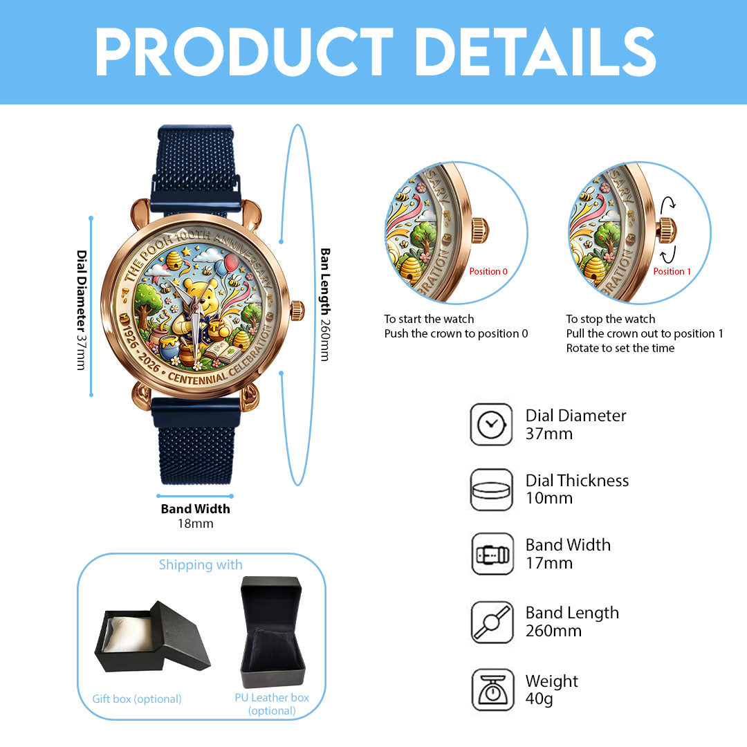 Winnie-the-Pooh 100th Anniversary Mesh Strap Quartz Watch – HOATT16817