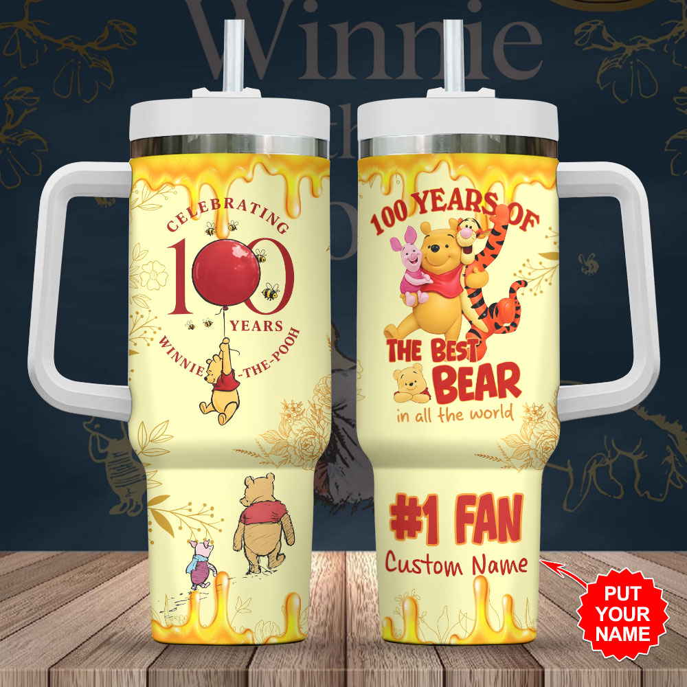 Personalized Winnie-the-Pooh 100th Anniversary 40oz Tumbler – HOATT15377