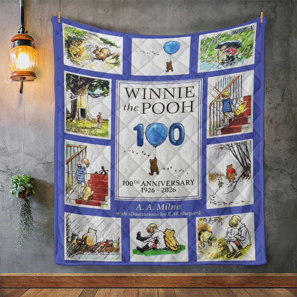 Winnie-the-Pooh 100th Anniversary Quilt Blanket – TMTHU3408