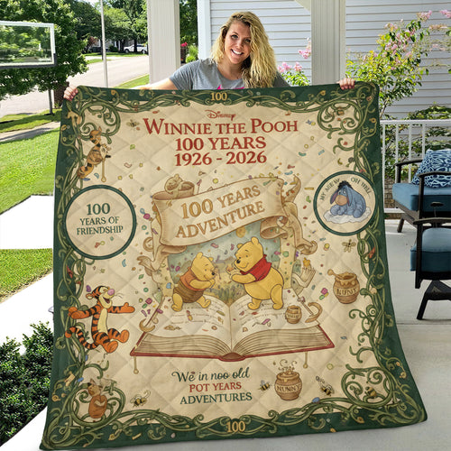 Winnie-the-Pooh 100th Anniversary Quilt Blanket – MAITM14328
