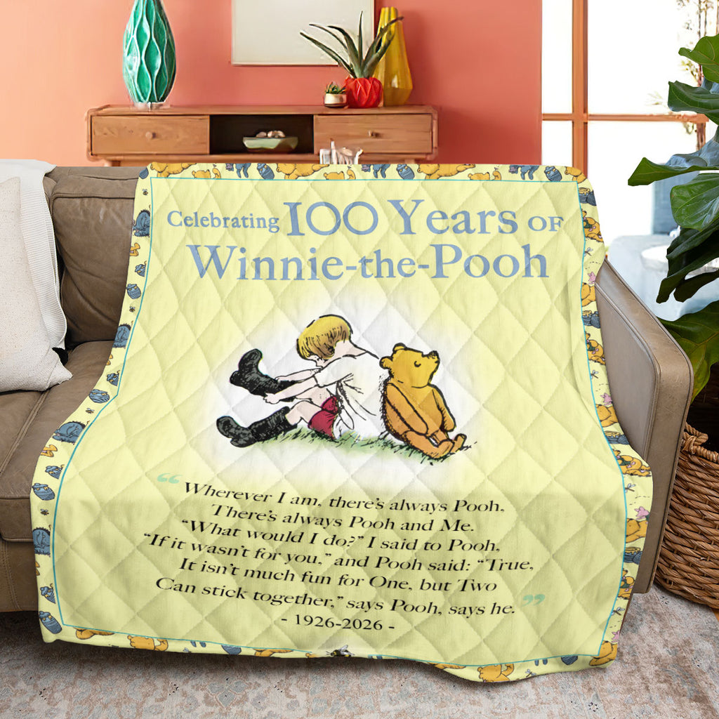 Winnie-the-Pooh 100th Anniversary Quilt Blanket – TMTHU4563