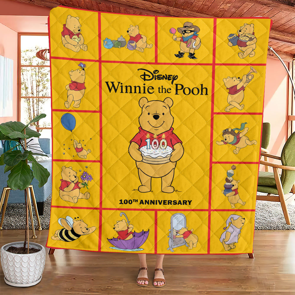 Winnie-the-Pooh 100th Anniversary Quilt Blanket – TMTHU4770