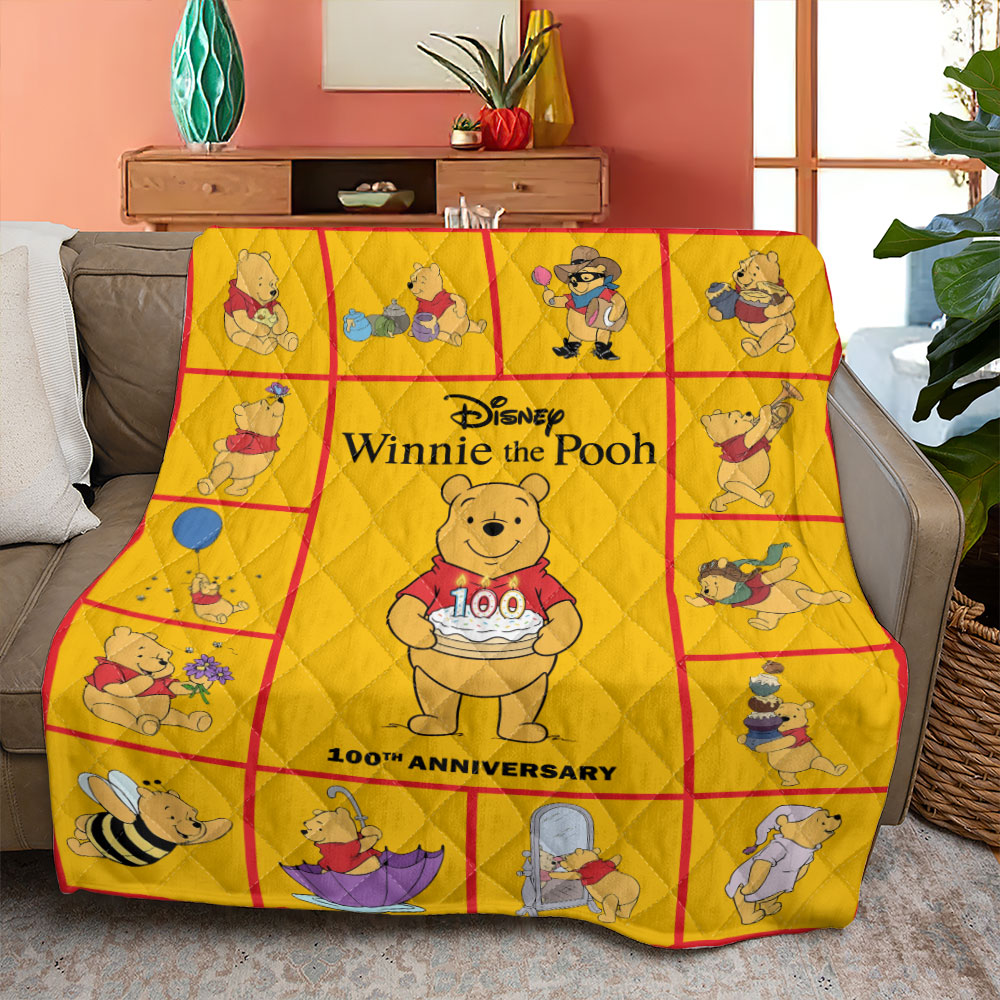 Winnie-the-Pooh 100th Anniversary Quilt Blanket – TMTHU4770