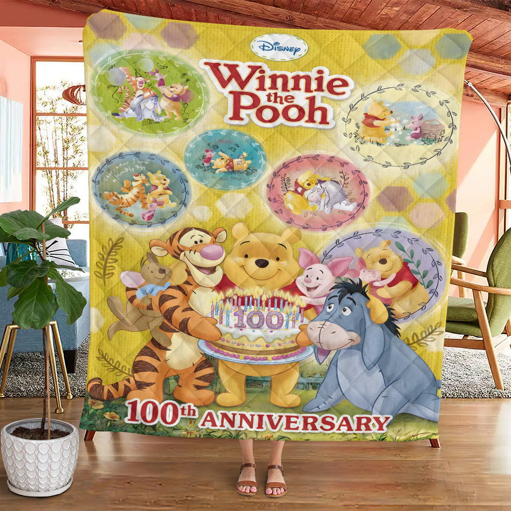 Winnie-the-Pooh 100th Anniversary Quilt Blanket – TMTHU4771