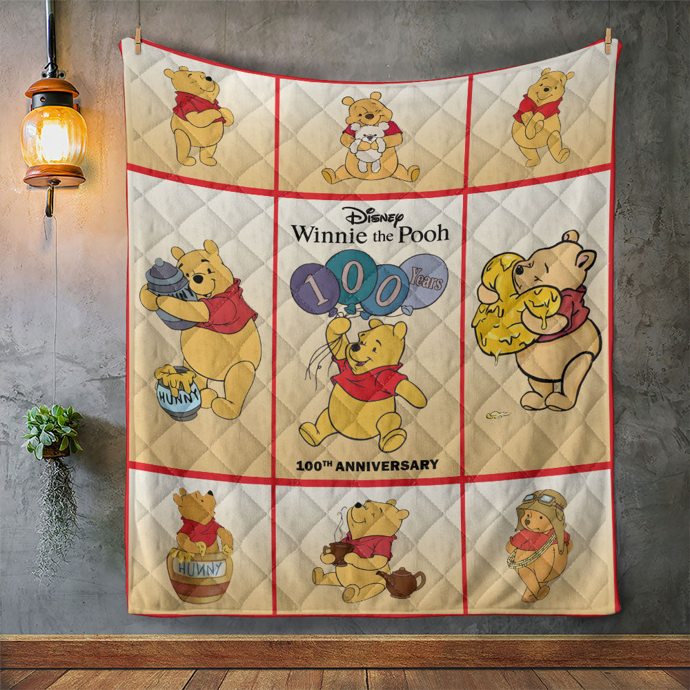 Winnie-the-Pooh 100th Anniversary Quilt Blanket – TMTHU4794