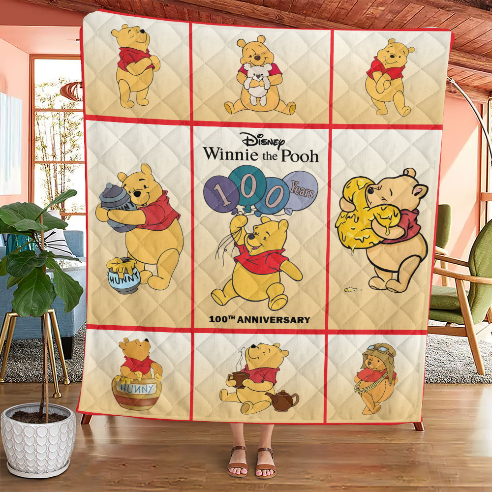 Winnie-the-Pooh 100th Anniversary Quilt Blanket – TMTHU4794