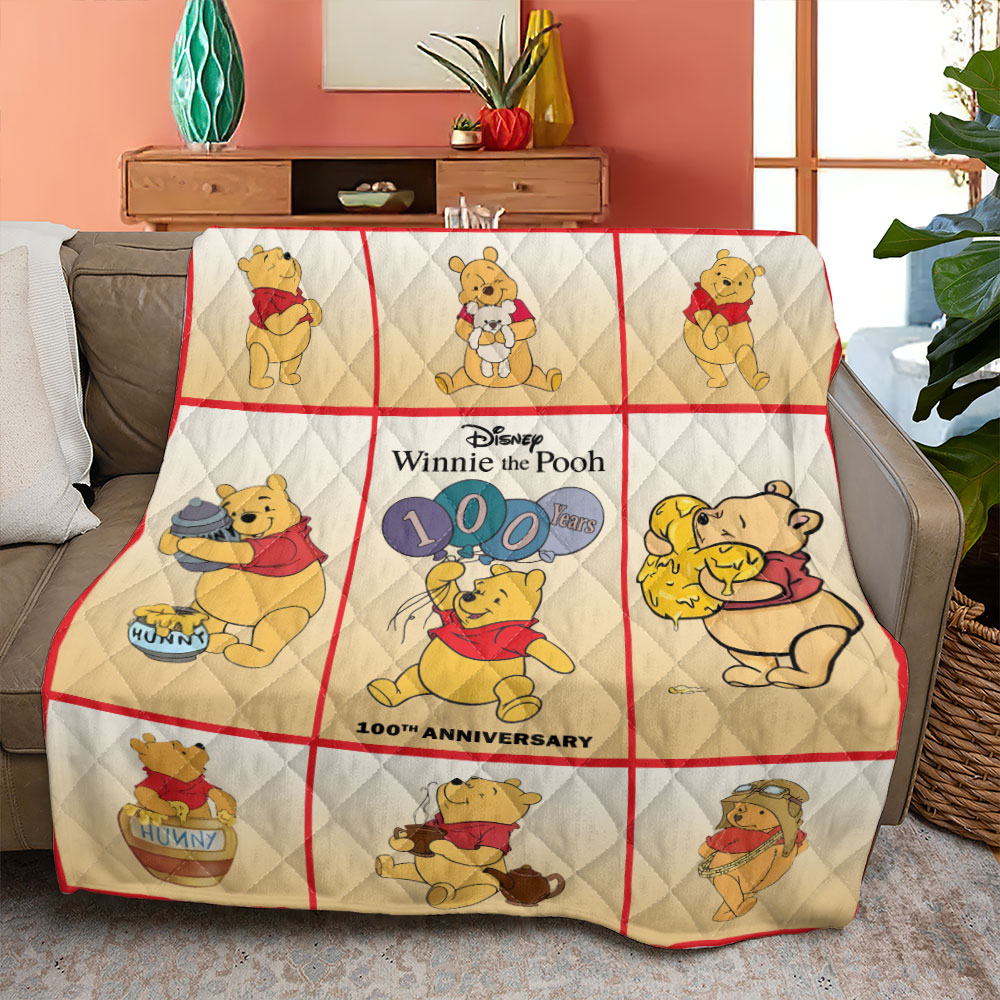 Winnie-the-Pooh 100th Anniversary Quilt Blanket – TMTHU4794