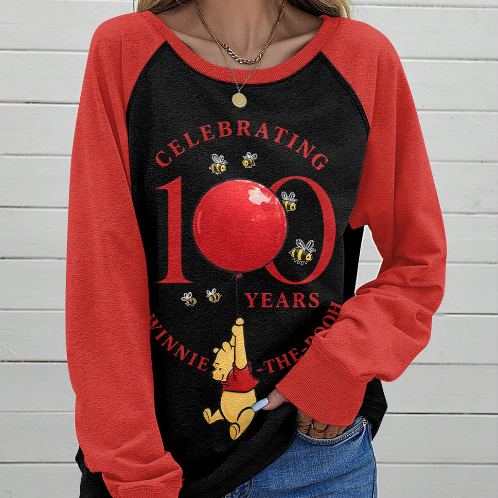 Winnie-the-Pooh 100th Anniversary Round Neck Raglan Sleeve Sweatshirt – HOATT15570