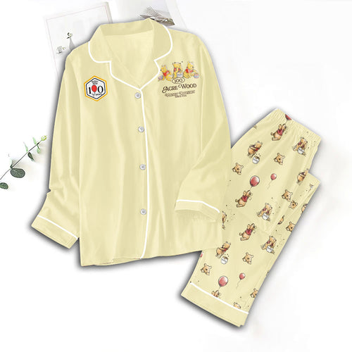 Winnie-the-Pooh 100th Anniversary Satin Pajama Set with Piping – TMTHU3827