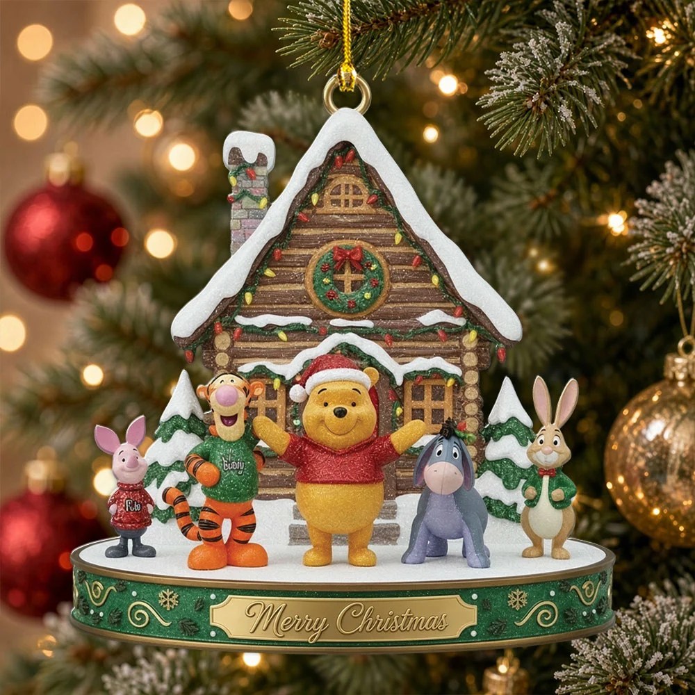 Winnie-the-Pooh Custom Shape 2-side Printed Acrylic Ornament – MAITM15365