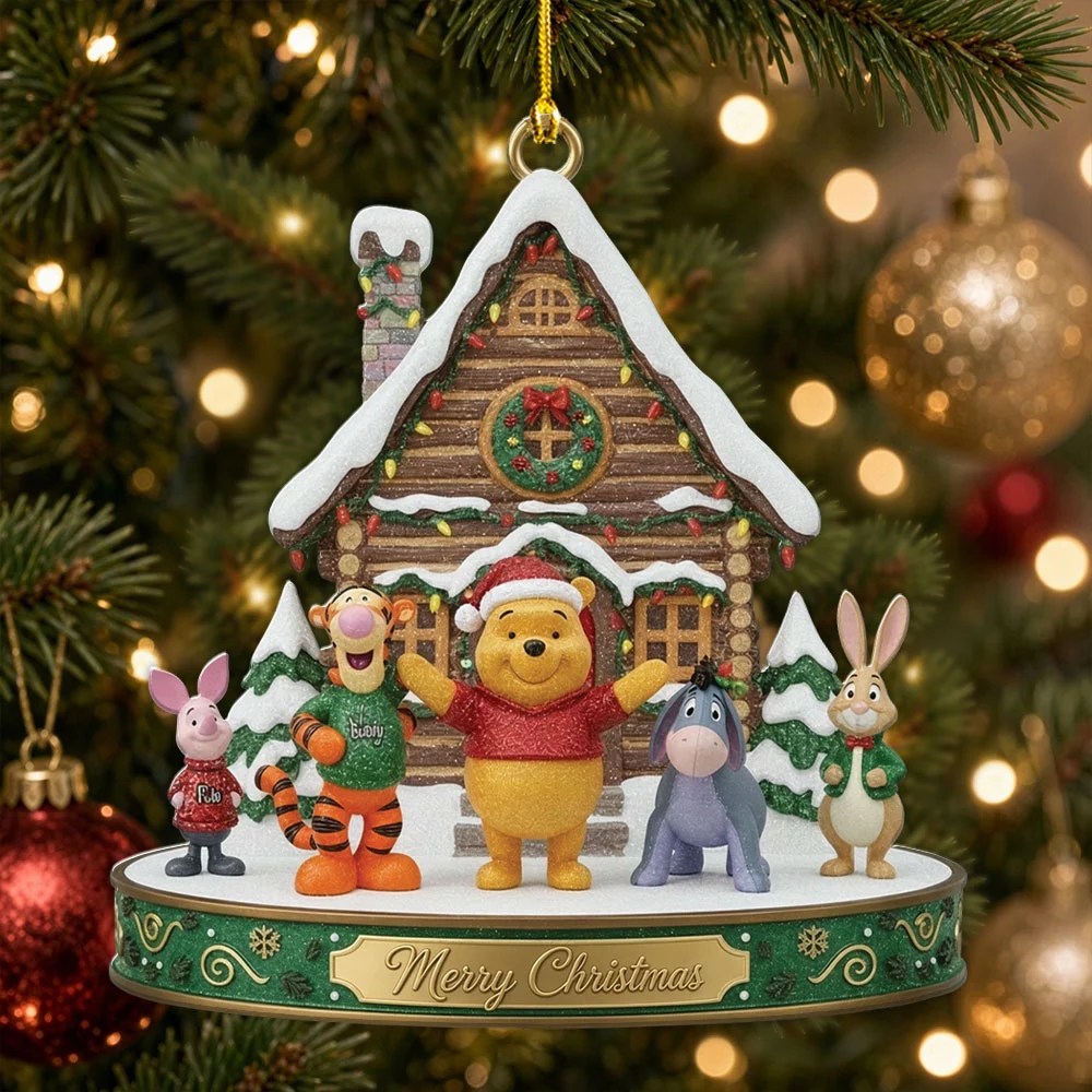 Winnie-the-Pooh Custom Shape 2-side Printed Acrylic Ornament – MAITM15365
