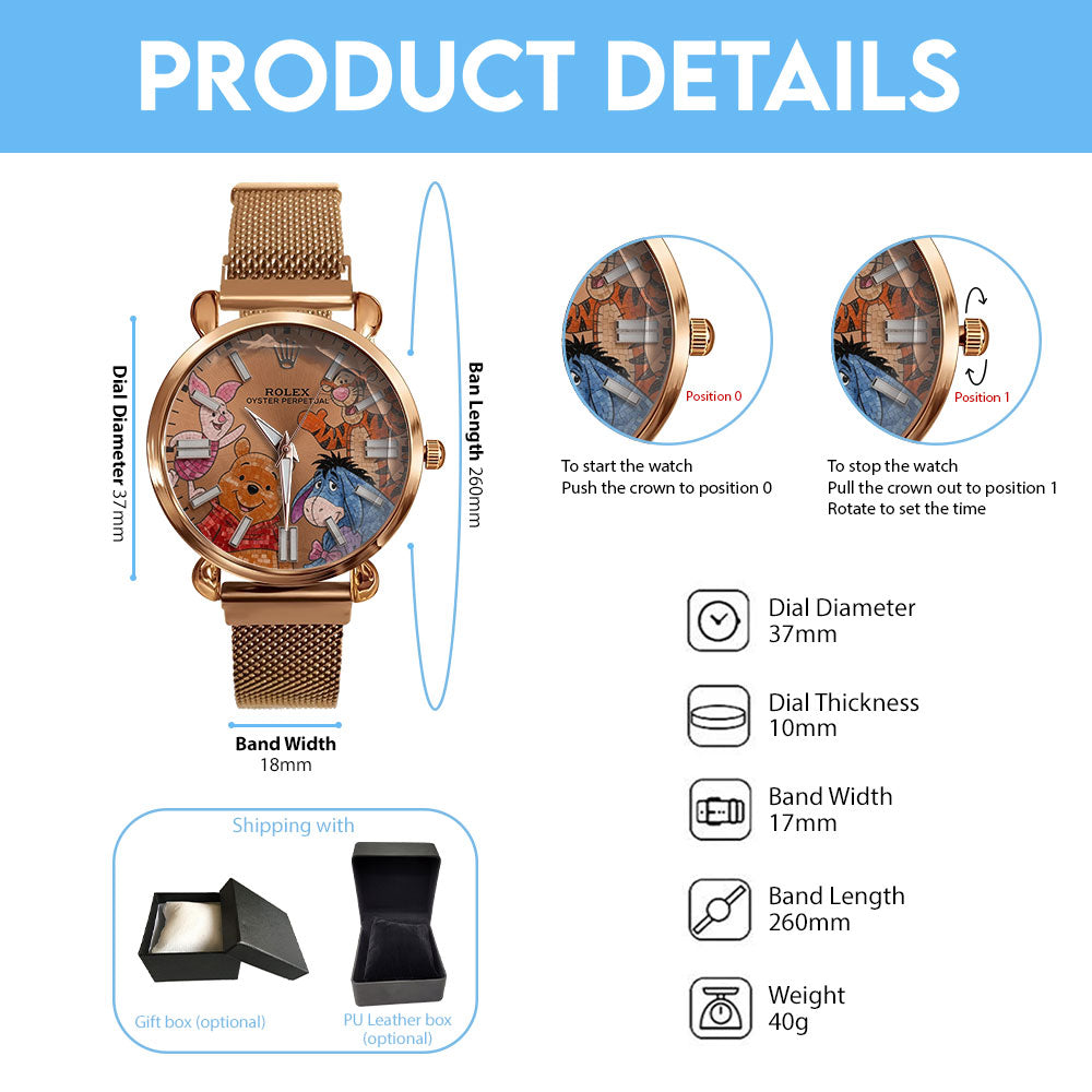 Winnie-the-Pooh Mesh Strap Quartz Watch – TMTHU7415
