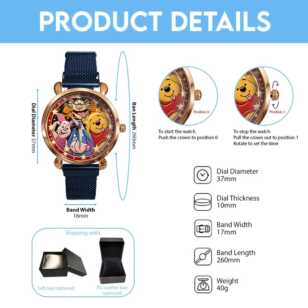 Winnie-the-Pooh Mesh Strap Quartz Watch – HOATT26779