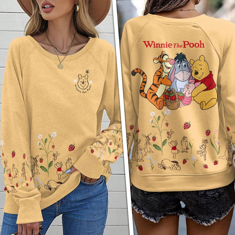 Winnie-the-Pooh Round Neck Raglan Sleeve Sweatshirt – TMTHU9304