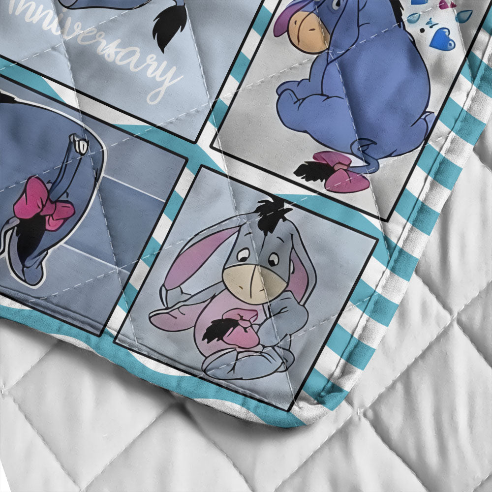 Winnie-the-Pooh x Eeyore 100th Anniversary Quilt Blanket – TMTHU4352