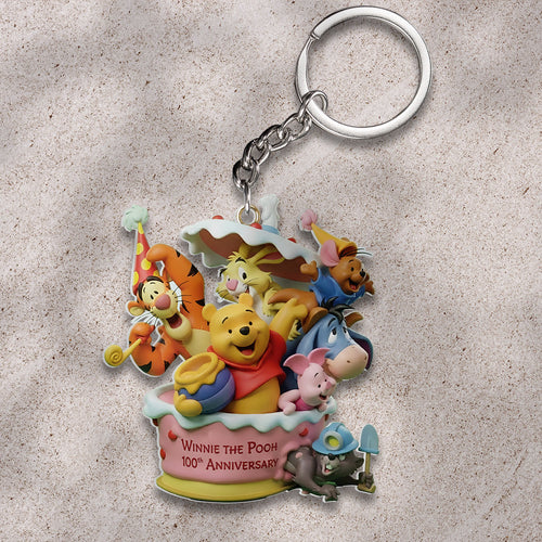 Winnie-the-Pooh 100th Anniversary Custom Shape 2-sided Keychain – TMTHU2946