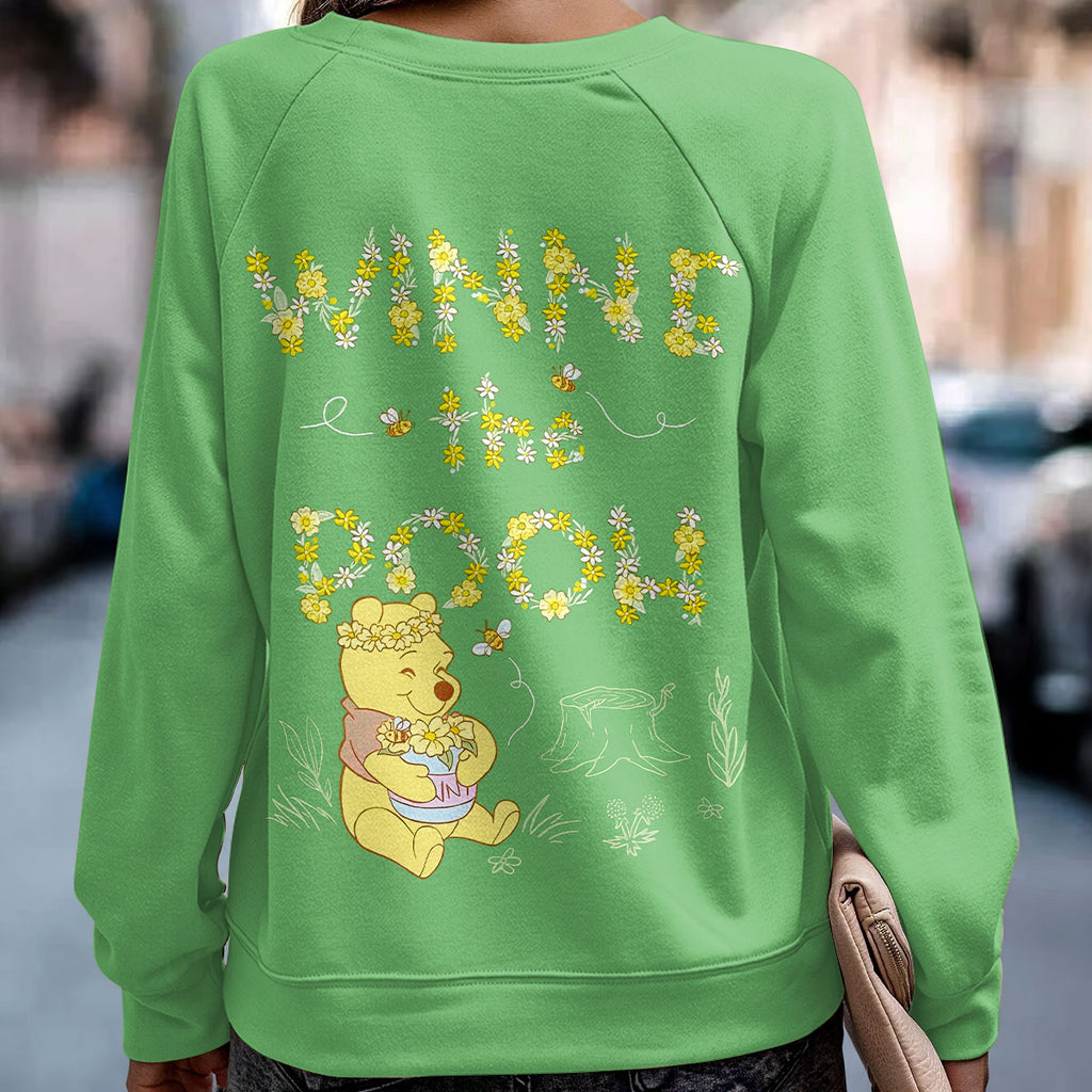 Winnie-the-Pooh 100th Anniversary Round Neck Raglan Sleeve Sweatshirt – TMTHU3727