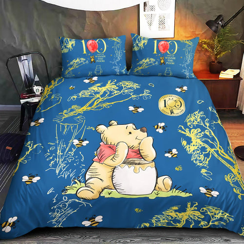 Winnie-the-Pooh 100th Anniversary 3-Piece Duvet Bedding Set – HOATT19567