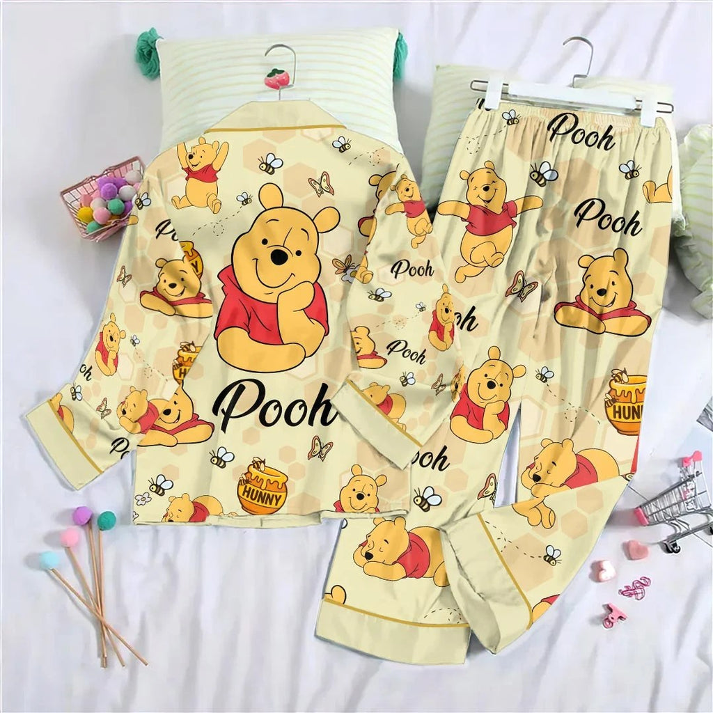 Winnie-the-Pooh Satin Pajama Set with Piping – HOATT20748