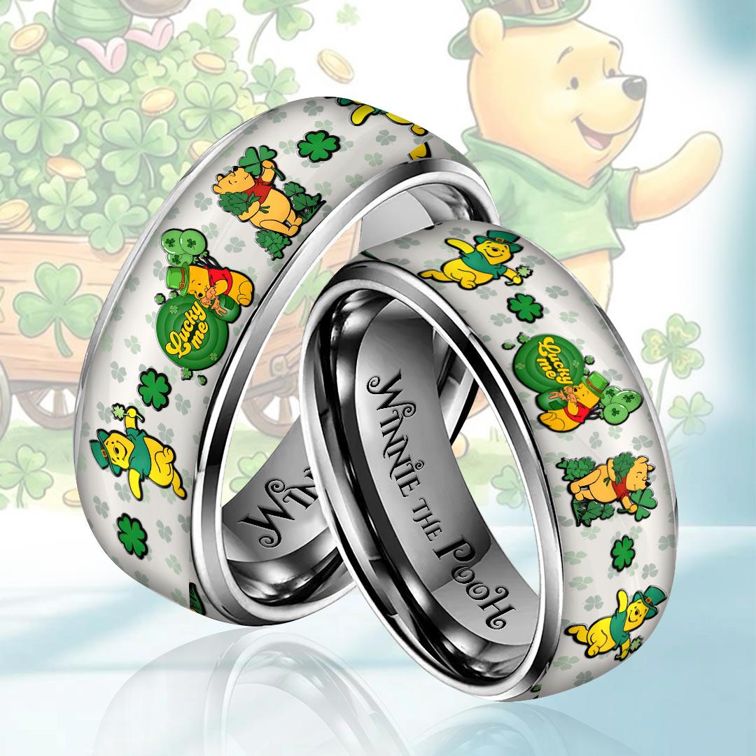 Winnie-the-Pooh x Patrick's Day Custom Alloy Ring – HOATT16631