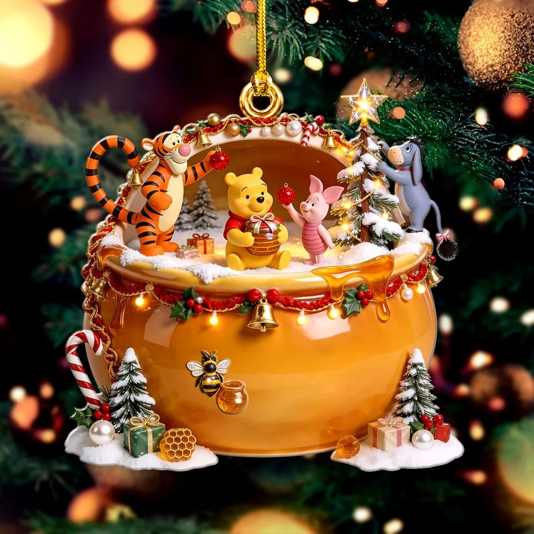Winnie-the-Pooh Custom Shape 2-side Printed Acrylic Ornament – HOATT21400