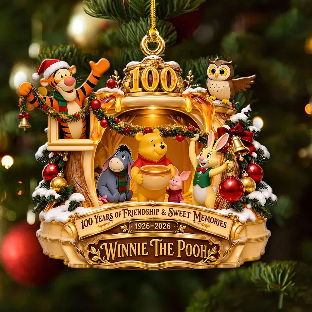 Winnie-the-Pooh Custom Shape 2-side Printed Acrylic Ornament – HOATT21406
