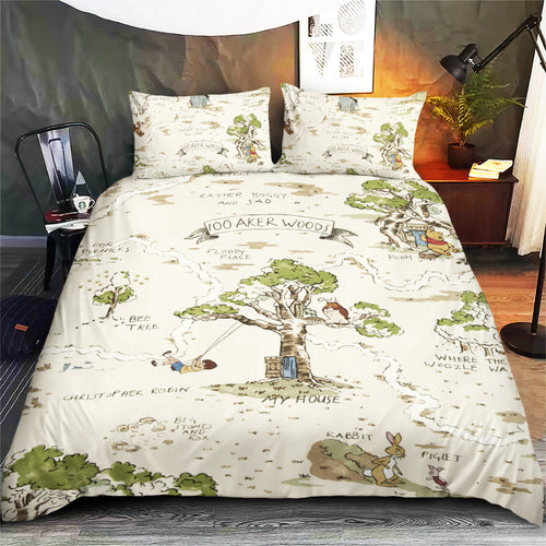 Winnie-the-Pooh 100th Anniversary 3-Piece Duvet Bedding Set – GNE4945