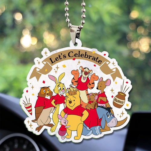 Winnie-the-Pooh 100th Anniversary Custom shape 2-sided Acrylic Car Ornament – GNE7838