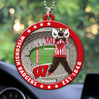 Wisconsin Badgers Football Custom shape 2-sided Acrylic Car Ornament – HOATT13123