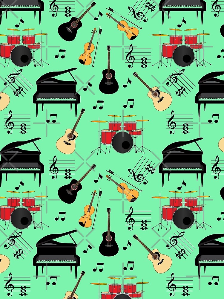 Musical Instruments With Green Shirt