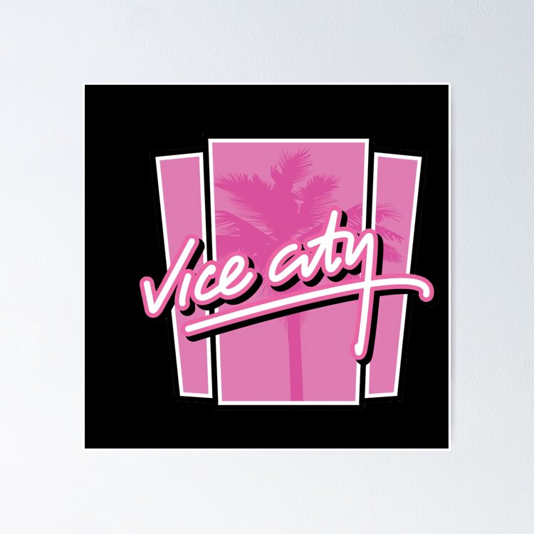 GTA Grand Theft Auto Logo Vice City Cards Poster