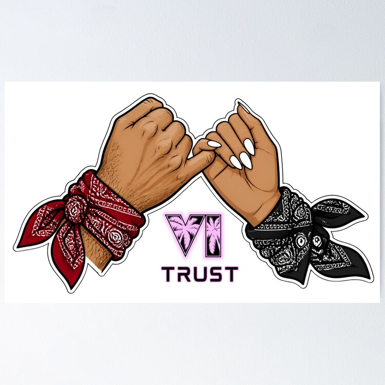 GTA 6 Outlaws - Trust Pinky Swear Neon Design Poster