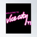 GTA VI Vice City Neon Palm Trees Vintage Vibe Poster