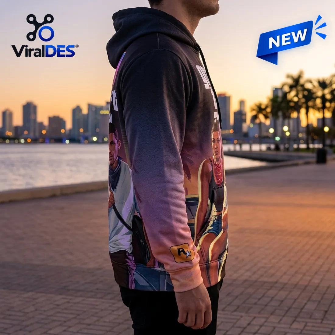 Grand Theft Auto VI Black Pullover Hoodie
