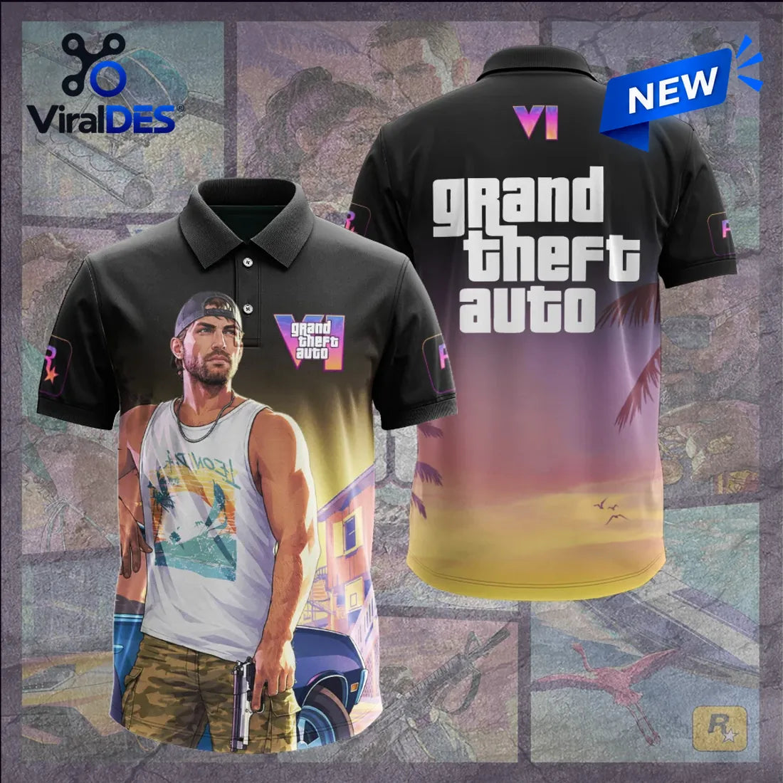 Grand Theft Auto VI Gradient Polo Shirt