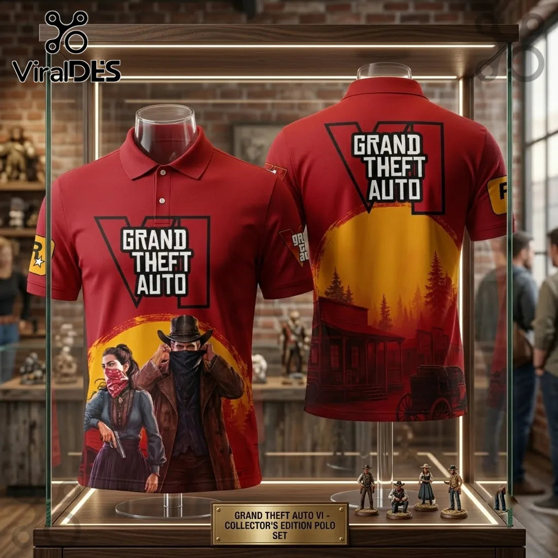 Grand Theft Auto VI Red Premium Polo Shirt