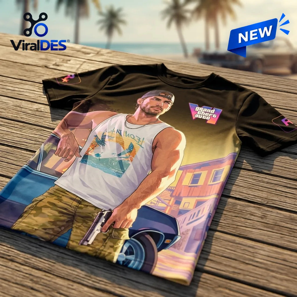 Grand Theft Auto VI Vice City Black T-Shirt