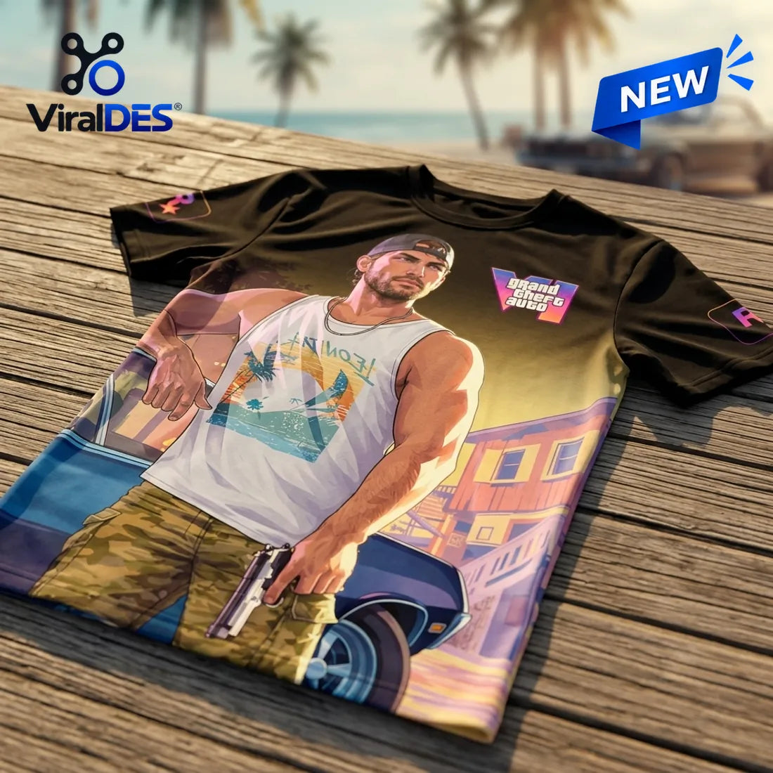 Grand Theft Auto VI Vice City Black T-Shirt