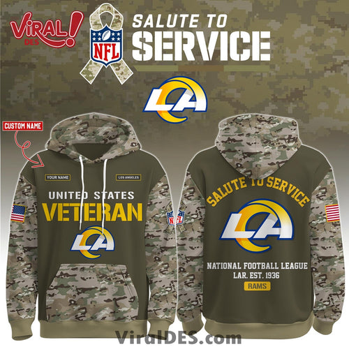 Los Angeles Rams 2025 Salute to Service Hoodie, Long Pants