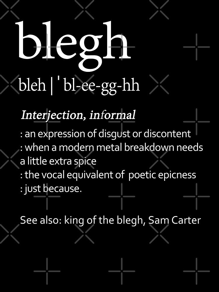 Blegh Definition Metalcore Fan Funny Metal Quote Shirt