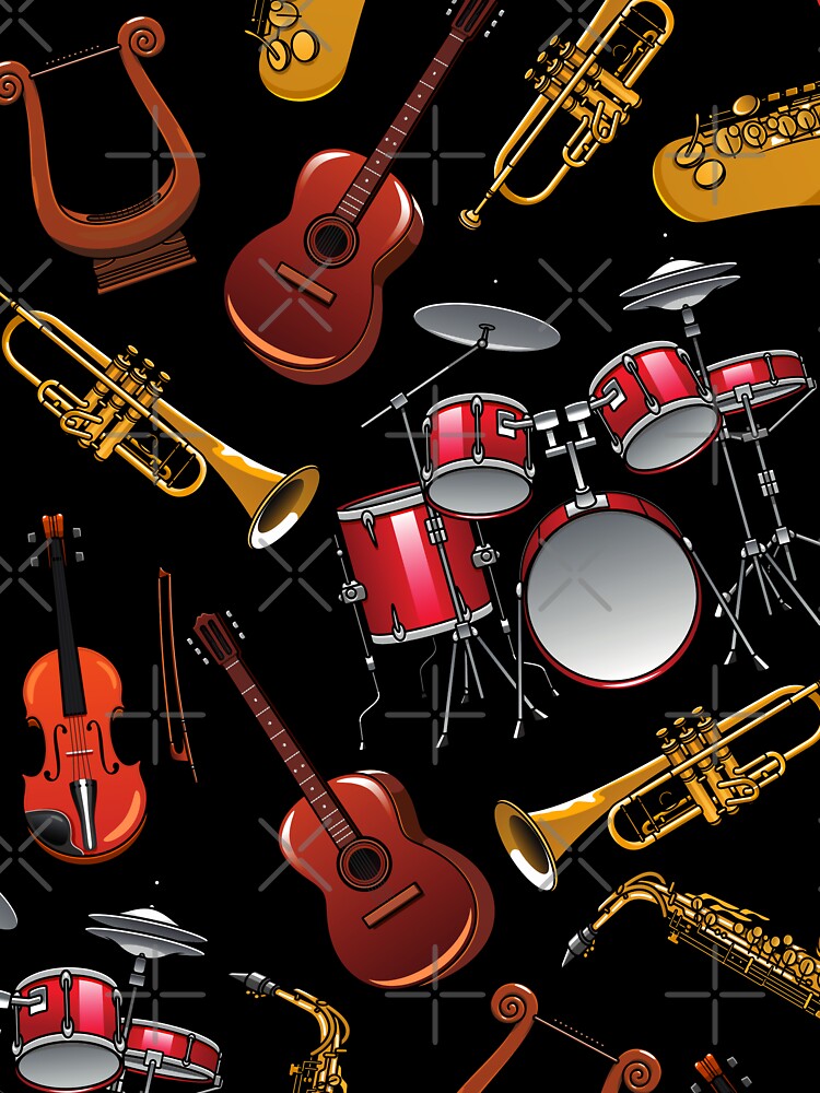 Music Instruments Drum Set Jazz Rock Bands Shirt