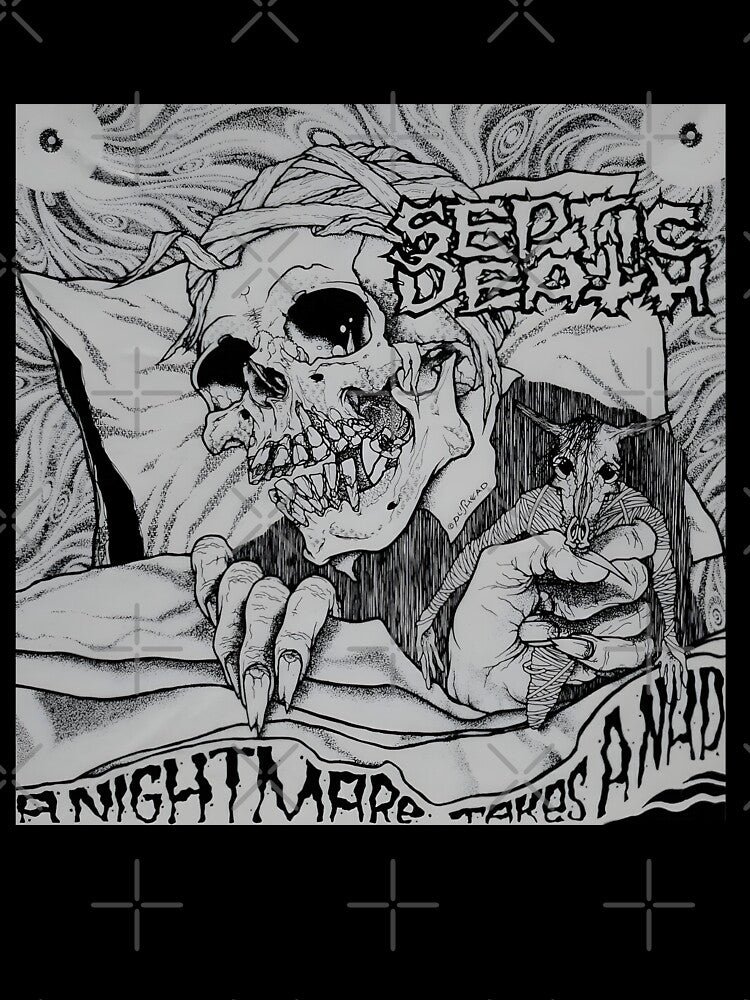 Pushead Septic Death A Nightmare Takes A Nap Skeleton Shirt